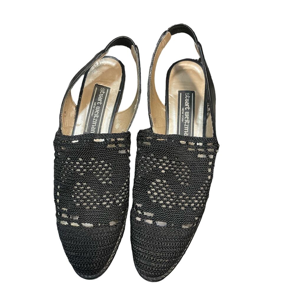 Stuart Weitzman Crochet Slingback Women's Size 7.5 NARROW